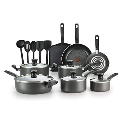  T-fal Ingenio Stainless Steel Cookware Set 4 Piece Induction  Cookware, Pots and Pans, Oven, Broil, Dishwasher Safe Silver: Home & Kitchen