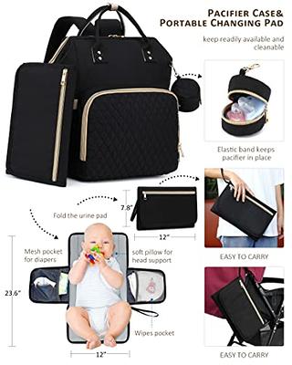 Multi-functional Waterproof Nylon Diaper Bag Backpack For Mom And Baby,  Large Capacity, With Shoulder Straps, Comes With A Urine Pad