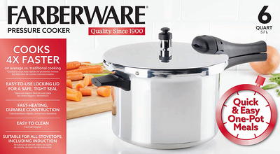 Farberware Aluminum Stovetop Pressure Cooker, 6-Quart