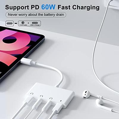 AMLLXEN USB C to 3.5mm Dual Headphone Adapter, iPad Headphone Jack Splitter  with Type-C Fast Charging Port, USB-C Headphone Splitter for iPad Pro,  iPhone 15, Sansung Galazy, Pixel, etc - Yahoo Shopping
