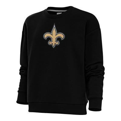 New Orleans Saints Antigua Women's Victory Chenille Pullover Sweatshirt -  Heather Gray