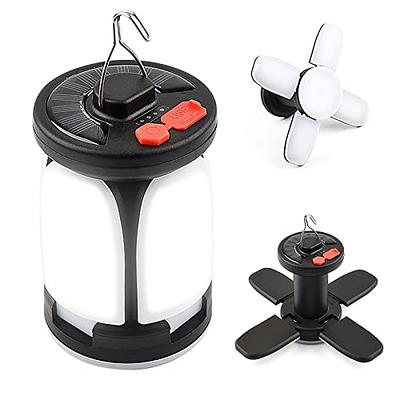 Collapsible Portable LED Camping Lantern Lightweight Waterproof Solar USB  Rechargeable LED Flashlight Survival Kits for Indoor Outdoor Home Emergency