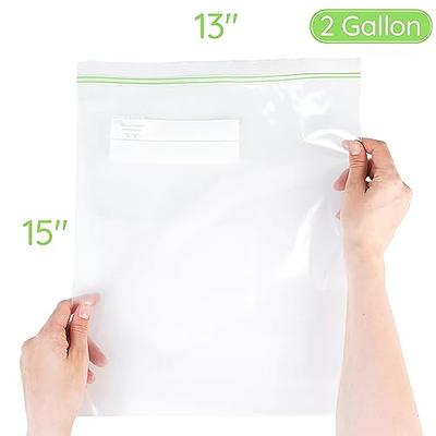 2 Gal. Reclosable Poly Food Storage Freezer Bags