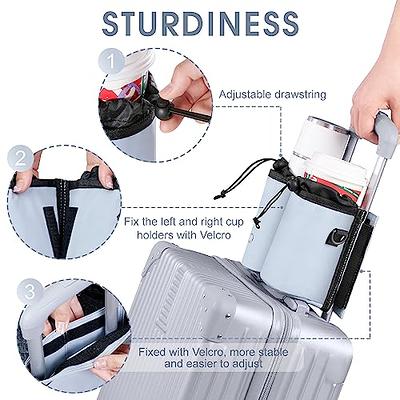 Luggage Cup Holder Travel Drink Bag for Suitcase Portable Foldable Luggage  Drink Caddy with Handle, Fits Roll on Suitcase Handle, Gifts for Flight  Attendants Creative Travel Accessories (Black) - Yahoo Shopping