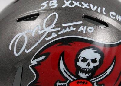 Mike Alstott Autographed Tampa Bay Bucs Logo Football w/SB Champs-BAW  Hologram