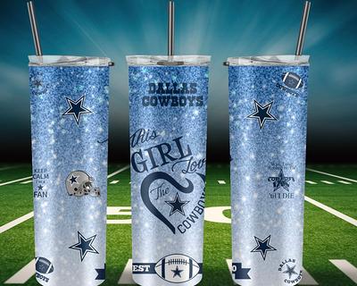 Black Dallas Cowboys 24oz. Personalized Stealth Draft Tumbler