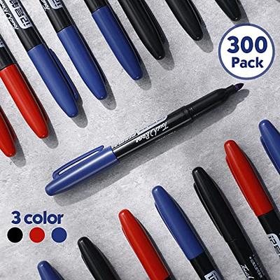 Nicecho Permanent Markers, Black Permanent Marker Pens, 30 Count Fine Point  Basic Marker Set