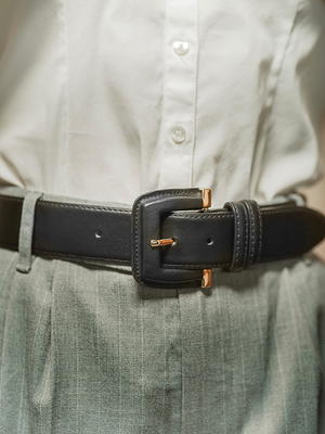 Mio Marino Men's Double Stitched Belt Strap