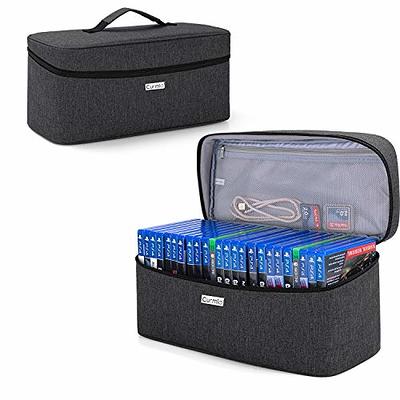 CURMIO Game Disc Storage Bag for up to 24 Discs, Universal Portable Gaming Disk Carrying Case Compatible with PS4/PS4 Pro/PS3/PS5/Xbox One/Xbox Series X/S, Black Yahoo Shopping