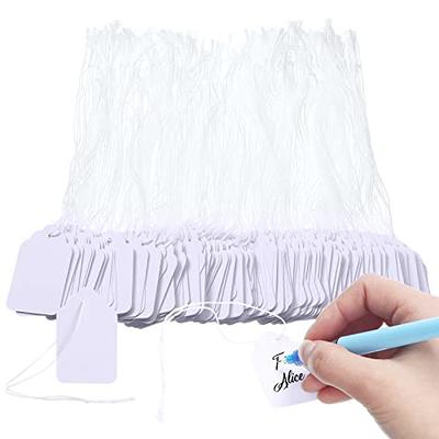 500Pcs Price Tags with String Attached Small White Marking Tag