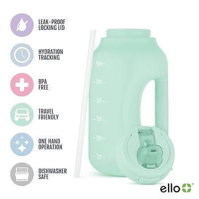 Ello Hydra Stainless Half Gallon Water Bottle with Straw