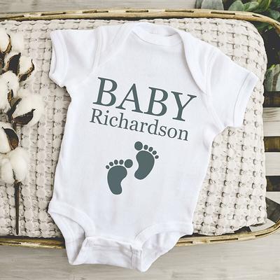 Custom Baby Onesie® Personalized Onesie® Pregnancy Announcement Onesie®  Baby Shower Gift Custom Baby Girl and Baby Boy Bodysuits for Newborn 