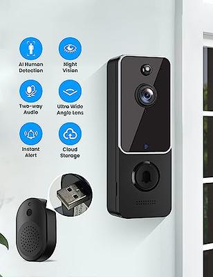 AIWIT Wireless Video Doorbell Cam, Indoor/Outdoor Surveillance Camera  Included Ring Chime, 2-Way Audio, AI Human Detection, Night Vision, Instant  Alerts, Live View, Cloud Storage, 2.4G Wi-Fi - Yahoo Shopping