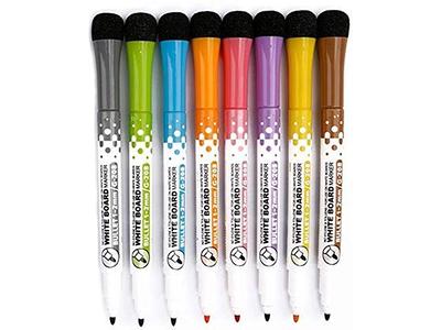 Jr.White JR2021720CA Magnetic Dry Erase Markers Fine Tip, 7 colors (12  Pack) White Board Markers Dry Erase Marker with Eraser cap, Low Odor  Whiteboar