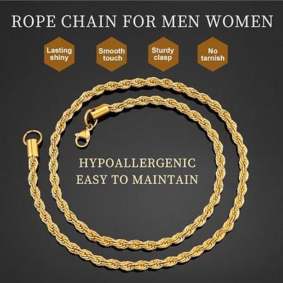 Giftall 2MM Square Rolo Chain Stainless Steel Round Box Chain