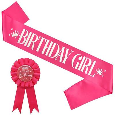 It's My Birthday Ribbon Satin Fabric Happy Birthday Tinplate Badge