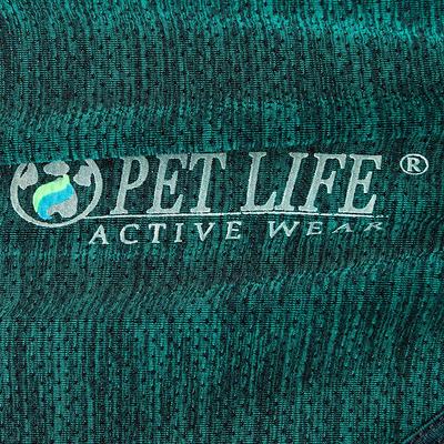 Pet Life Active 'Aero-Pawlse' Heathered Quick-Dry and 4-Way Stretch Performance Dog Tank Top T-Shirt, Large , Purple