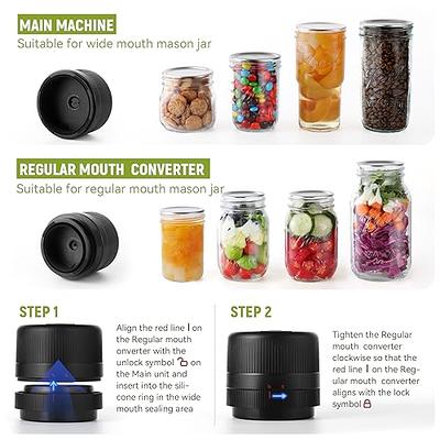 FUMAX Mason Jar Vacuum Sealer, Vacuum Sealer for Jars, Food Vacuum