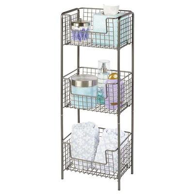 Dracelo 16.14 in. W x 6 in. D x 3 in. H Black 2+1 Tier Bathroom