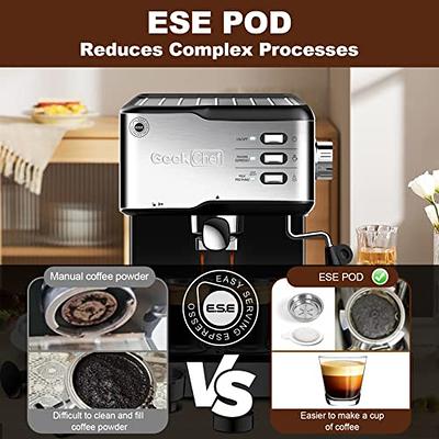 ESE Coffee Machine Silver, Coffee Makers ESE Pods, Espresso Coffee Machine