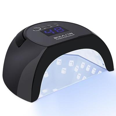 BOLASEN Professional Gel UV Nail Lamp with Metal Base, True 80W Salon Grade  LED Nail Dryer