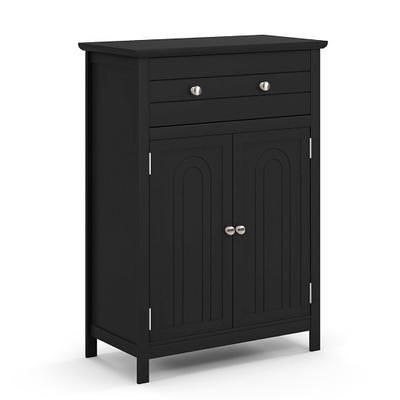 2-Door Freestanding Bathroom Cabinet with Drawer and Adjustable Shelf -  Costway