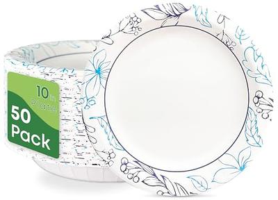  Tyzarglef 150 Count Paper Plates 10 inch Bulk Round Printed  Disposable Dinner Plates Heavy Duty Soak-proof for Everyday Use and All  Occasions : Health & Household