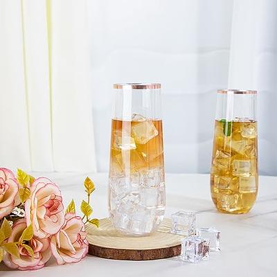 Plastic Champagne Flutes - Clear Stemless Cup