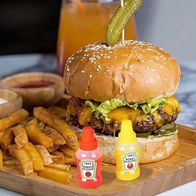 WXOIEOD 4 Pieces Mini Ketchup Bottle for Bento Box Accessories, 25ml  Condiment Squeeze Bottles Empty Plastic Salad Dressing Container Tomato  Ketchup