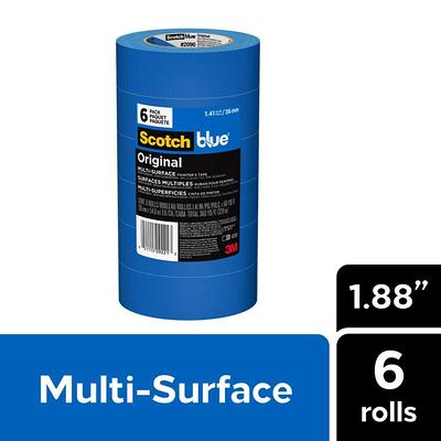 Blue Painters Tape - Masking Tape, 3 Rolls - 1.88 x 164 ft / 55 yards