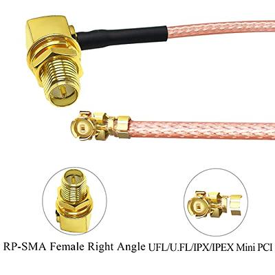 Remote Audio 50 Ohm Antenna Cable SMA Right Angle to