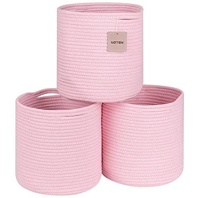 voten Storage Cubes Baskets Bins Organizer 11x11x11'' Fit 12x12''Cube Storage  Organizer Bookcases Shelf,Durable Woven Cotton Storage Basket for  Organizing,Round 3Pack Pink - Yahoo Shopping