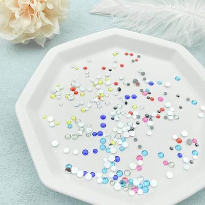 Dowarm 720Pieces SS20 Flatback Rhinestones, 4.8MM Glass Crystal Rhinestones  for Craft Nails Dance Costumes, Flat Back Nail Crystals, Non Hotfix