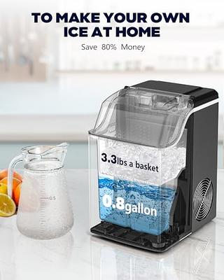 Free Village Countertop Ice Maker, Stainless Steel Ice Machine 45lbs/2