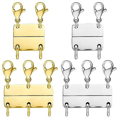 Qulltk Necklace clasps and closures 18K gold and Silver Plated Bracelet  converter clasp,Suitable for Necklaces chain Extender