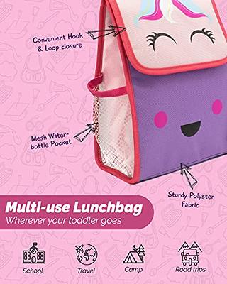 KIDS LUNCH BAG - INSULATED LUNCH BAG KIDS WITH WATER BOTTLE HOLDER