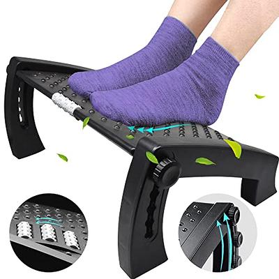 Scalebeard Under Desk Footrest, Ergonomic Foot Stool with Massage Rollers  Max-Load 120Lbs Desk Leg Rest Pain Relief for Home Office Work