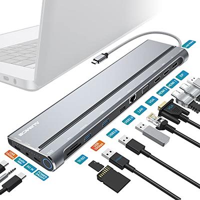 Ascrono MacBook Docking Station Perfect for MacBook Air (M2 2022) - Enjoy 2  Thunderbolt-4 USB-C Ports Seamlessly Connect Dual Displays