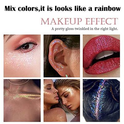 Body Glitter,Mermaid Face Glitter Gel,Sequins Glitter Face Paint,Chunky  Glitter for Eye Lip Hair,Sparkling Holographic Gel for Women,50ml
