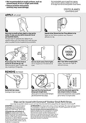 Command Outdoor Light Clips With Foam Strips Clear : Target