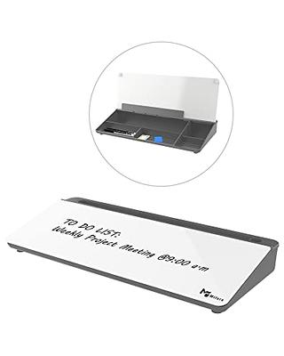 Techni Mobili Study Computer Desk with Storage & Magnetic Dry Erase White Board, White