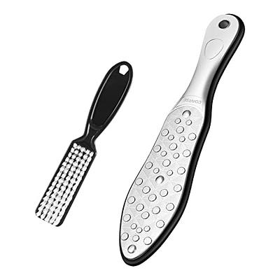 Foot File Callus Remover, Stainless Steel Foot Scrubber, Double