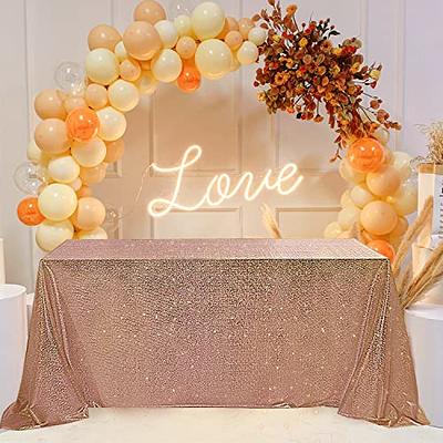 Gold Sequin Tablecloth - Shiny Table Overlay, Backdrop