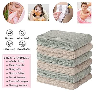 Petal Cliff 15 Pack, 100% Cotton Wash Cloth, Wash Rags Pack, Extra