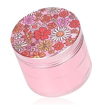 VIVOSUN 2.5 4 Pieces Pink Herb Grinder Aluminium Spice Grinder for Kitchen