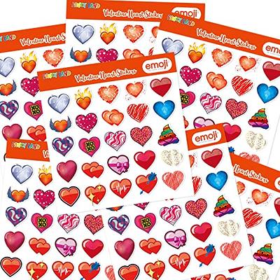 Valentines Stickers Heart Stickers for Kids Adults 10 Sheets Emoji