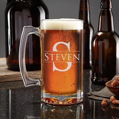 Beer mug engraved, Personalized beer mug, Groomsman mug/16oz