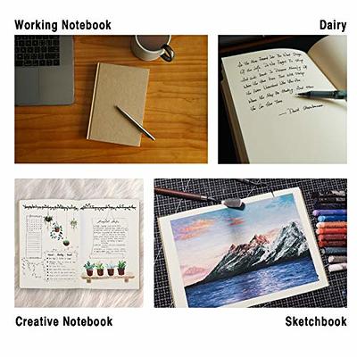 Journal Sketch Notebook Hardcover Book Sketchbook Kraftdrawing Paper Thick  Students Portable Journals Page Blank Unlined