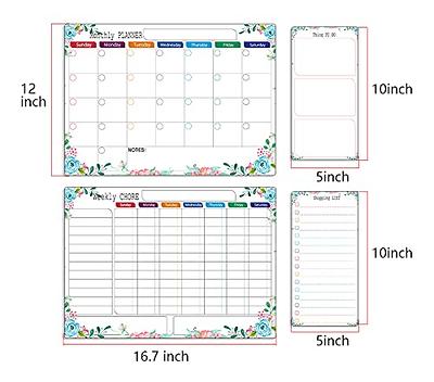 Weekly Planner Board Dry Erase Calendar - with Markers