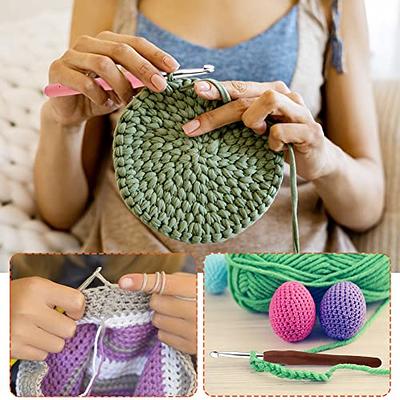 Aeelike Crochet Hook Set with Plastic Handle, Ergonomic Crochet